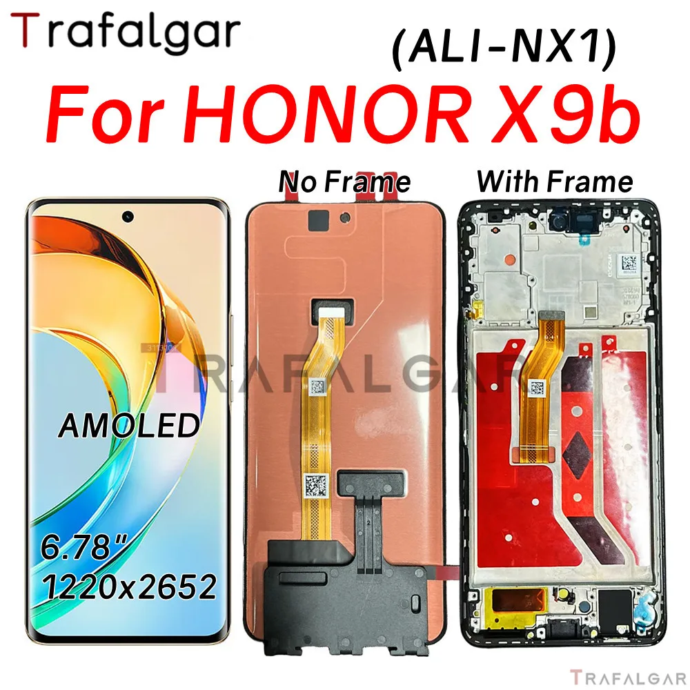 AMOLED-экран для HONOR X9b, ЖК-дисплей, сенсорный экран, дигитайзер,  панель, полная сборка, с рамкой, запасная деталь | AliExpress