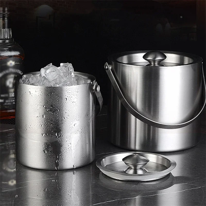 Stainless Steel Double Walled Ice Bucket Cooler