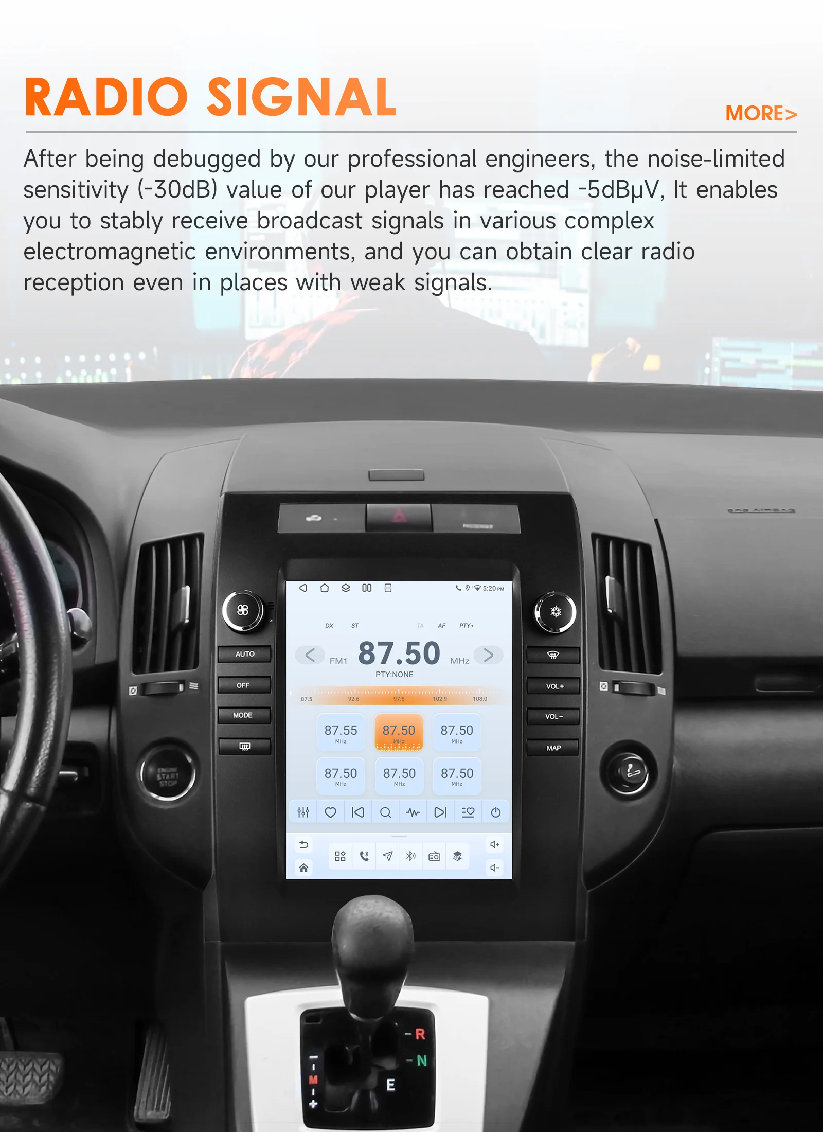 Android Autoradio-Player für Toyota Verso 2004-2009 6115 Kabelloses Carplay SWC GPS 360-Grad-Kamera Intelligentes 9,7-Zoll Vertikales Display – Detail 19