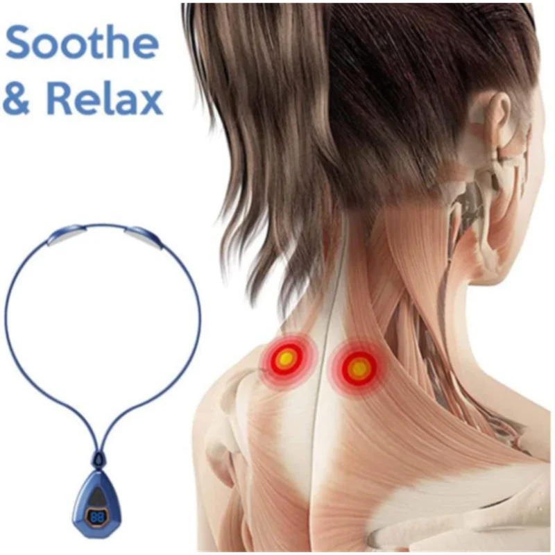 

Portable EMS Neck Acupoints Lymphvity Massager Device USB Charging Lymphatic Relief Promote Blood Circulation Pain Relief