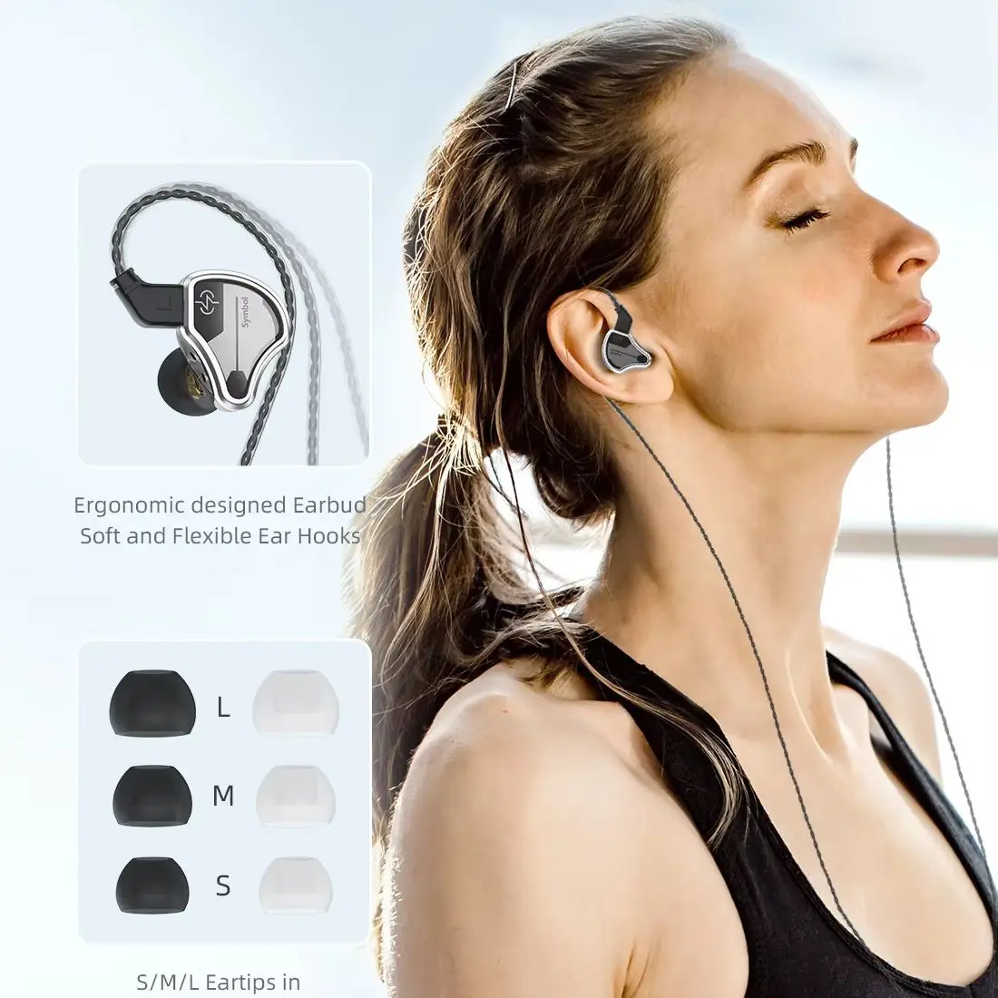 Hi-Fi In-Ear Noise-Cancelling Headphones with Detachable Cable for Musicians and Singers