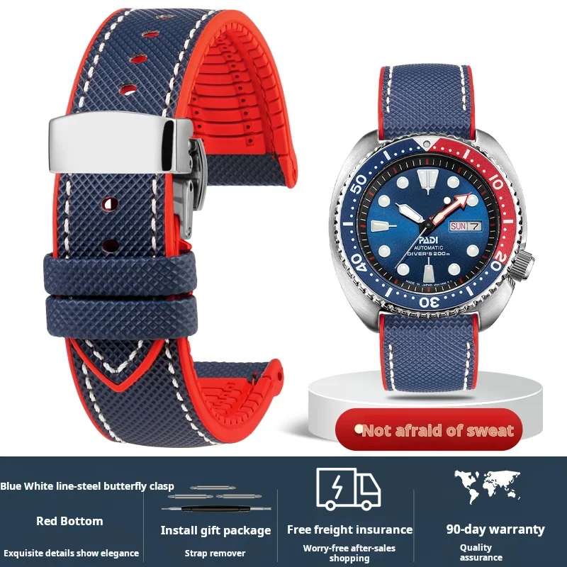 Vibrant Multi-Color Nylon Rubber Watch Strap Bracelet for Men - Available in Various Sizes