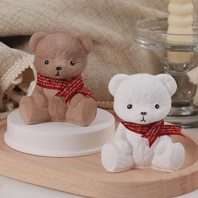 Teddy Bear Silicon Candle Mold  3d Silicone Mold Candle Bear - 3d Bear  Silicone - Aliexpress