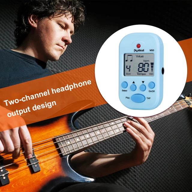 M50 Mini Electronic Metronome LCD Digital Plastic Professional Electric  Guitar Piano Metronome Musical Instrument Accessories