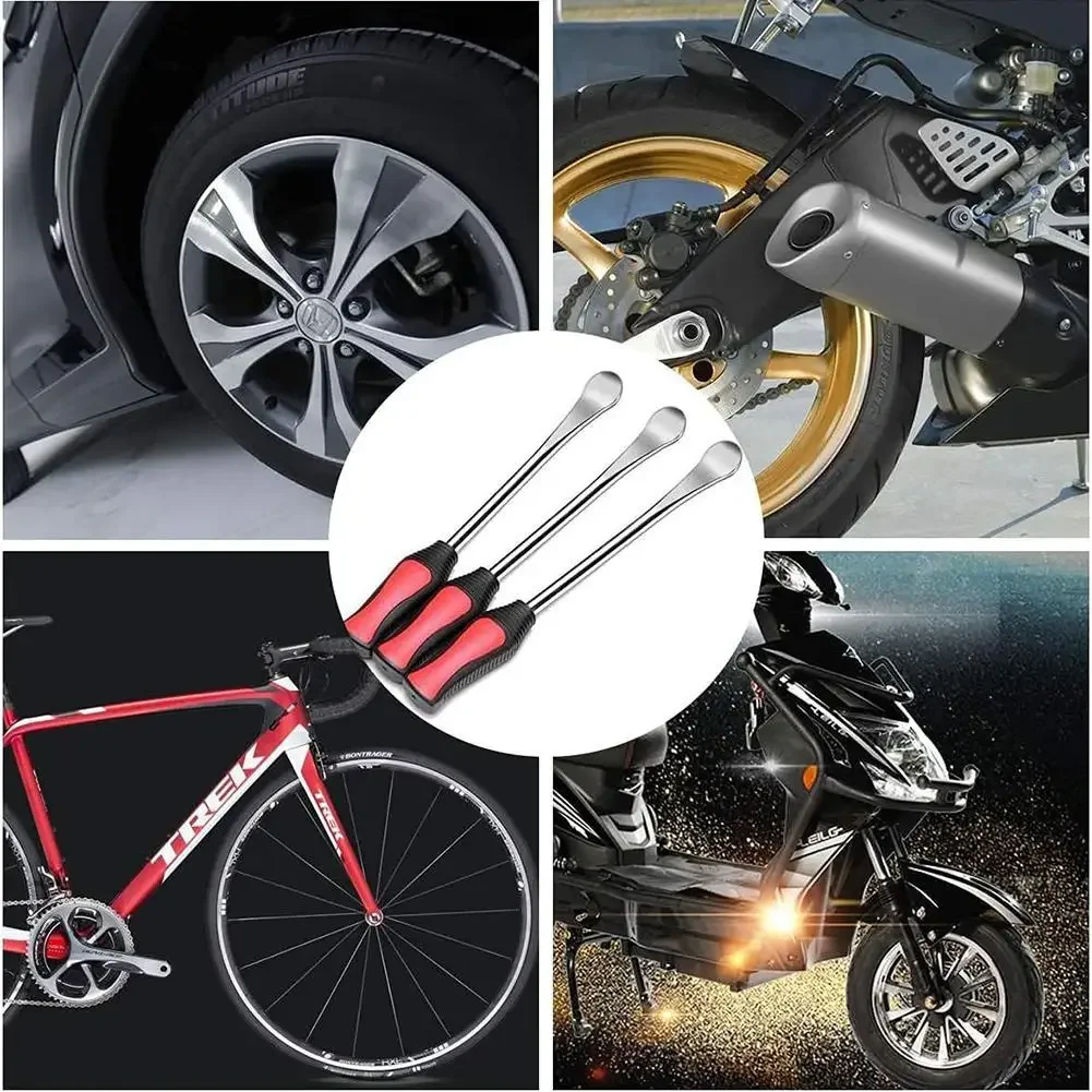 

Motorcycle Tire Changing Tool Repair Set Tire Spoon Lever Tire Protector Valve Cap Valve Cores For Bike Car