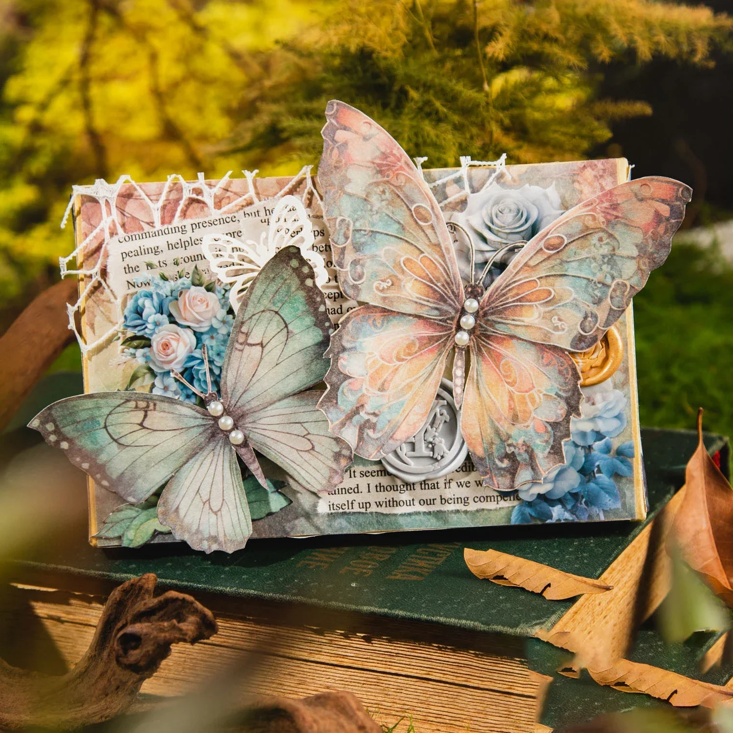 30pcs/pack Aesthetic Butterfly Light Paper Diary Decoration DIY Scrapbook Collage Junk Journal Planner Materials Paper 3