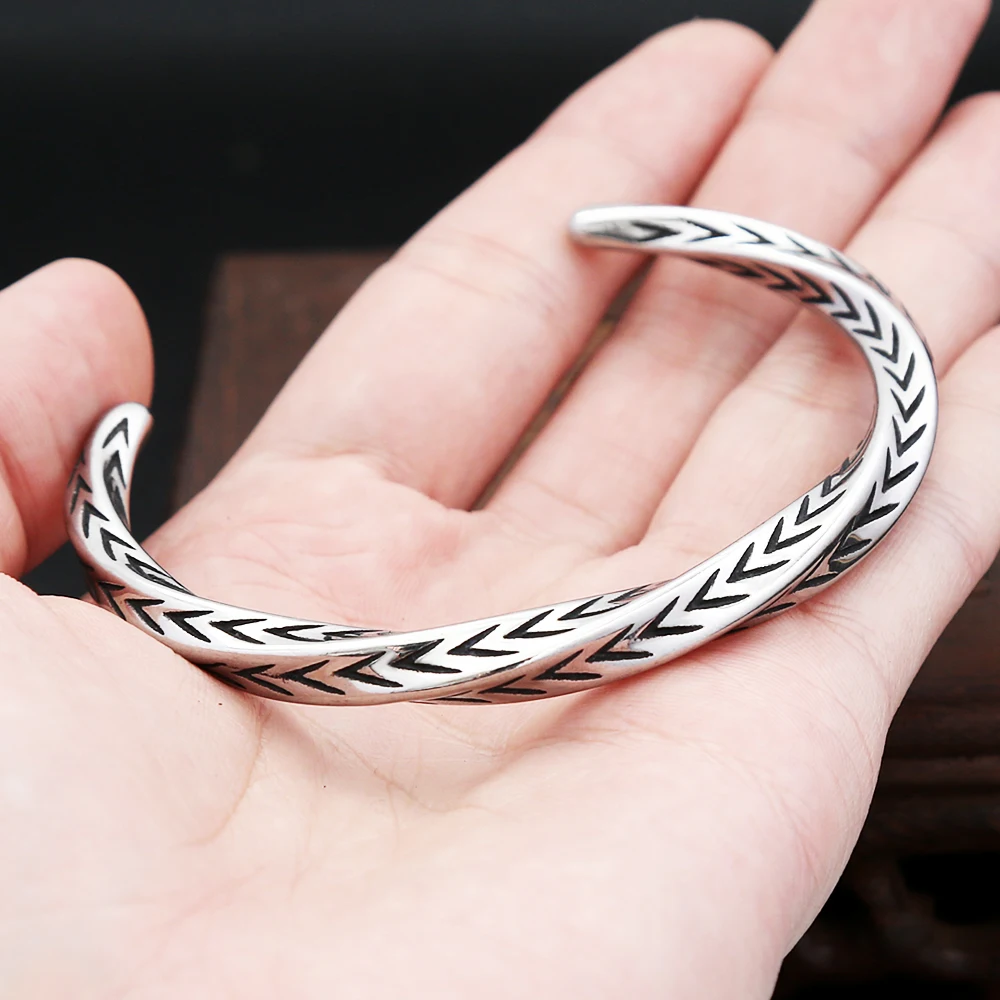 New Vintage 316L Stainless Steel Mobius Bracelet For Men Women Punk Hip Hop Opening Bangles Fashion Party Jewelry Dropshipping 5