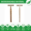 EZ Eco-friendly Disposable Razors Wheat Straw Twin Sweden Stainless Steel Blade highly-biodegradable Recyclable 4