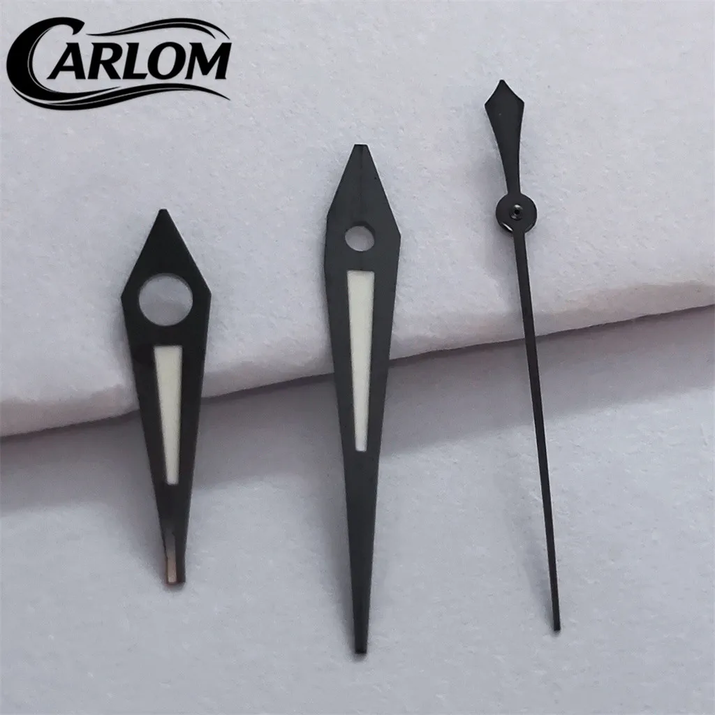 Silver, Gold, Rose, and Gunmetal Watch Hands with Green Luminous Finish - High Quality Replacement Parts