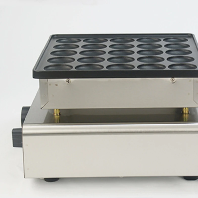 25 Holes Mini Dutch Pancake Machine Stainless Steel Heart-Shaped Poffertjes Pan Grill Non-Stick 850W Electric Muffin Maker 2