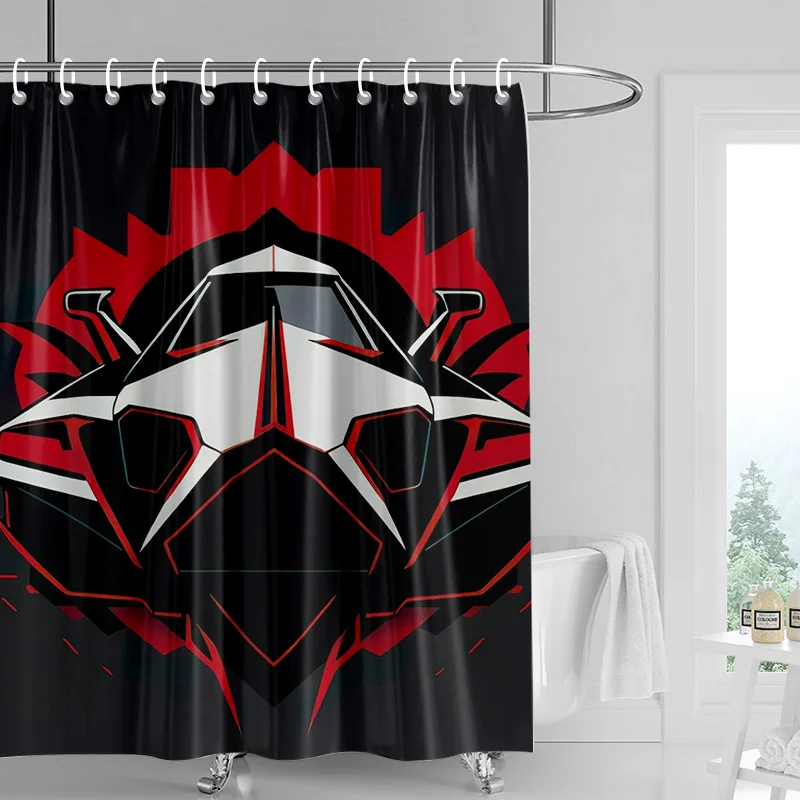 Car Pattern Shower Curtain Waterproof Bathroom Partition Curtain Bathroom shower curtain hooks 90x180cm 180x200cm 3
