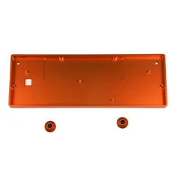 Premium Anodized Aluminum CNC Case for 60% Mechanical Gaming Keyboards (Orange)