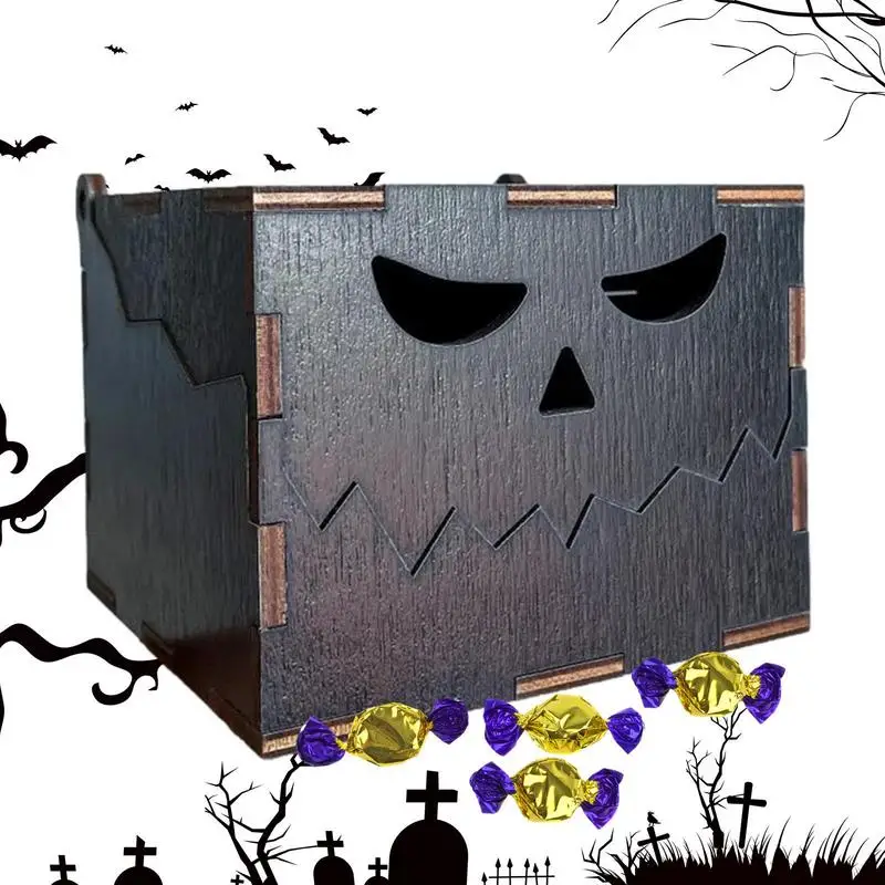 

Spooky Candy Boxes Halloween Treat Boxes For Kids Wooden Halloween Candy Treat Boxes Spooky Creative Ghost Expression Boxes