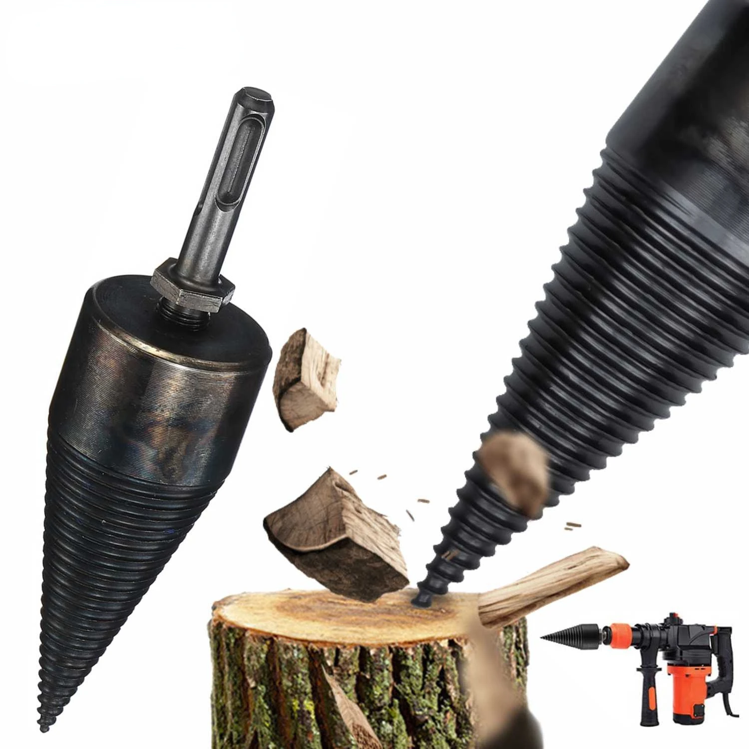 

32mm/42mm Wood Splitter Drill Bits Removable Firewood Machine Log Wood Chopping Artifact Woodworking Tools Machine