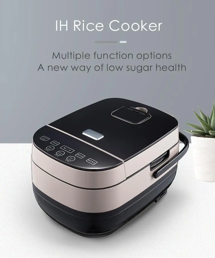 Luxurious 5L Red Digital Electric Cooker Square Slow Cooker with Multifunction & Cast 3