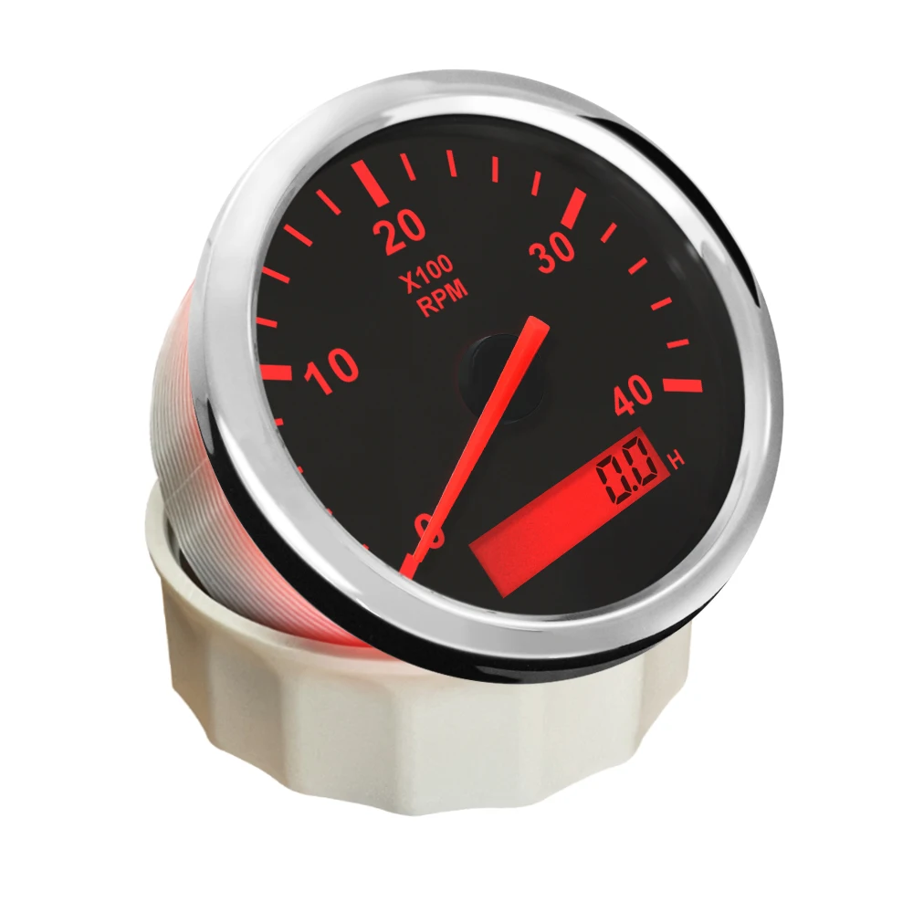 85mm Car Boat Tacho Sensor Marine Tacho Meter with LCD Hourmeter 3000
