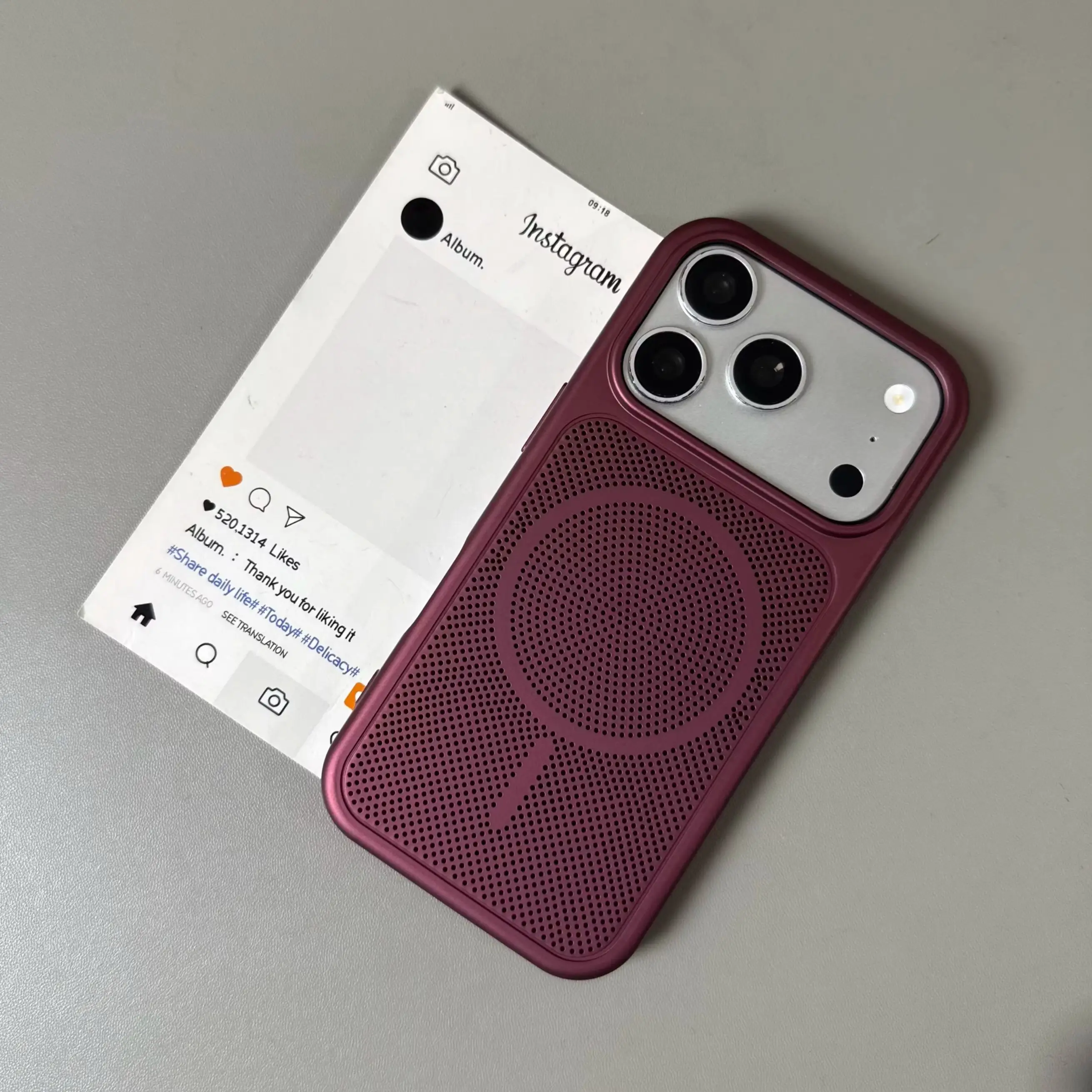 Advanced Heat Dissipation Magnetic Phone Case with Breathable Grid and Rugged Armor Design