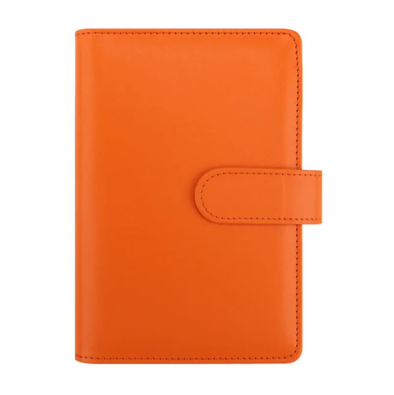 Vibrant Macaron Color Leather 6-Ring Binder Notebook Cover