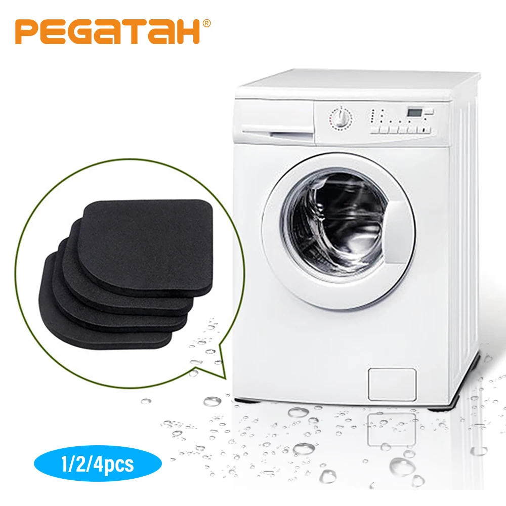 Coussin carré Anti-Vibration pour Machine à laver, 4 pièces, tampons de  choc multifonctionnel, tapis Anti-Vibration, antidérapant, support pour  réfrigérateur - AliExpress