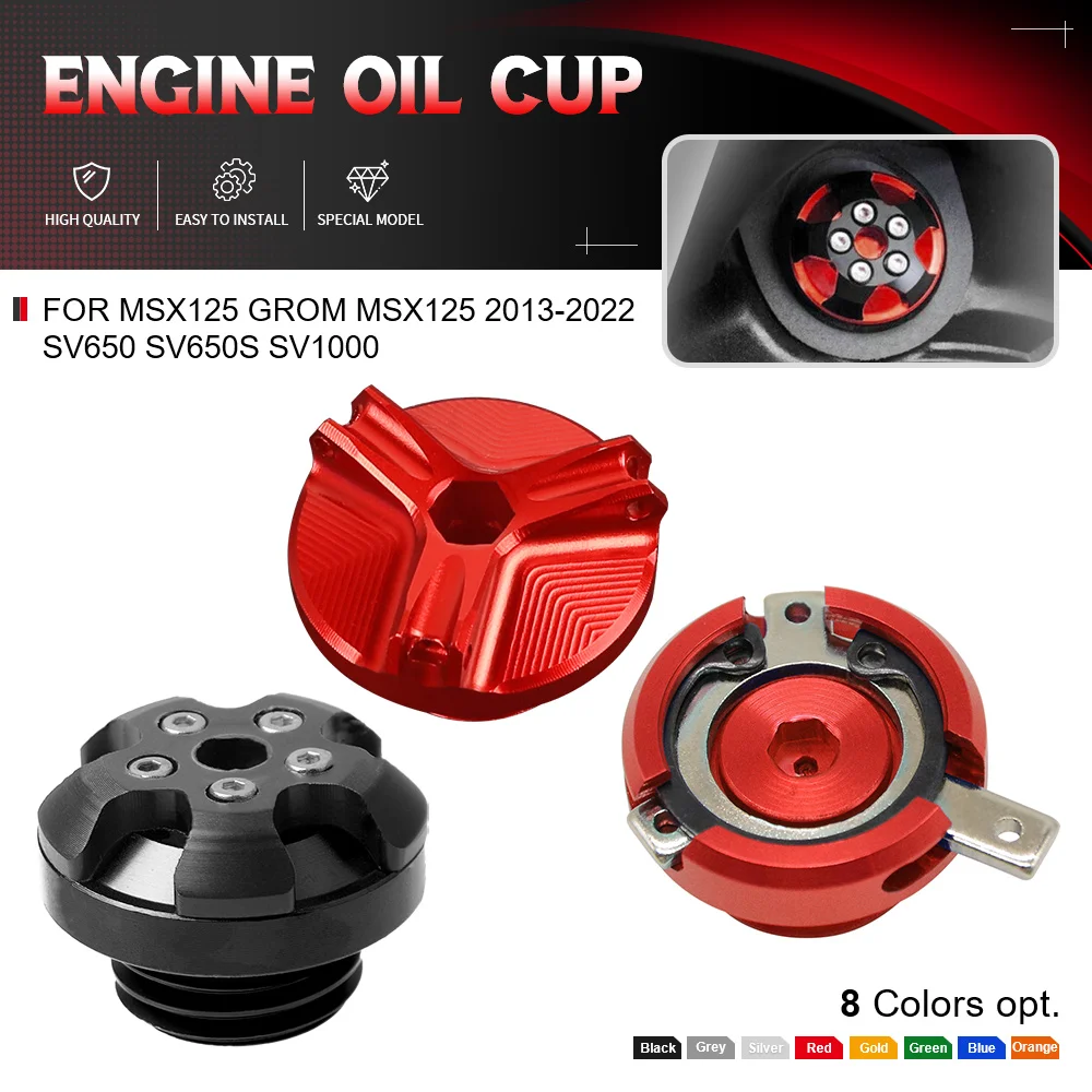 

M19*2.5 Oil Filter Cup Engine Oil CUP Nut Cup Plug Cover FOR HONDA MSX125 Grom MSX 125 2013-2022 SV650 SV 650 S SV1000 SV 1000