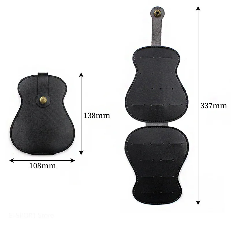 Portable Guitar Pick Storage Bag Thickened Leather Durable Plectrum Universal Foldable Ukulele Accessories musical instruments accessories