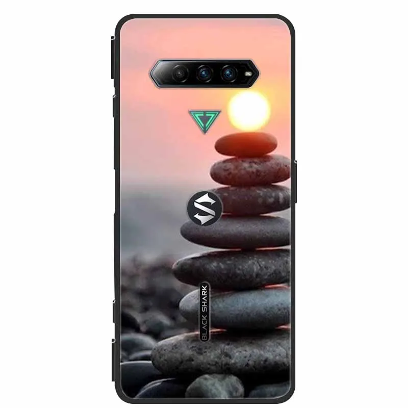 Floral Pattern Soft Silicone Back Cover for Xiaomi Black Shark 4 Pro and 4S