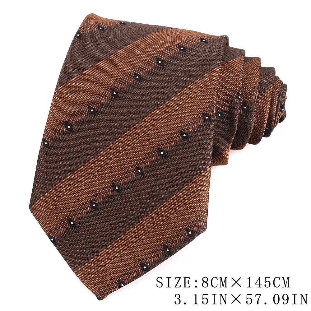 Floral Ties For Men Women Brown Color Neck Tie For Party Business Suit Striped Neckties Wedding Neck Tie Groom Gifts neck tie