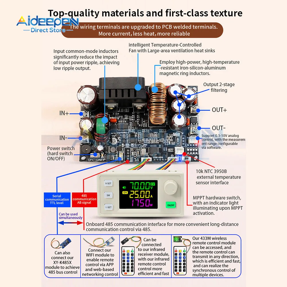 XY7025 DC Buck Converter CNC Step-down Adjustable Regulated