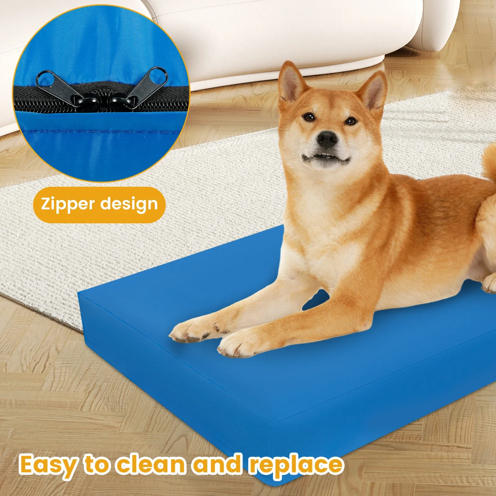 Dog Bed Cover Oxford Cloth Waterproof Dog Bed Protector Cover With Zipper Removable Liner Easy to Wash Pet Supplies S/M