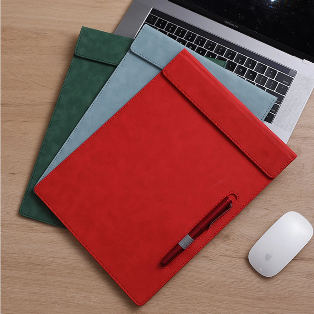 

PU Leather Writing Clip Board For Report Meeting Conference Clipboard Business Contract Brown Writing Pad Hotel Office Clipboard