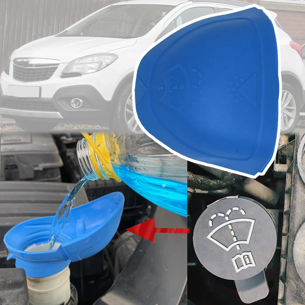 

Car Windshield Wiper Washer Funnel Tank Fluid Filler Cap Screen Wash Cover For Opel Vauxhall Mokka 2013 2014 2015 2016 2017 2018