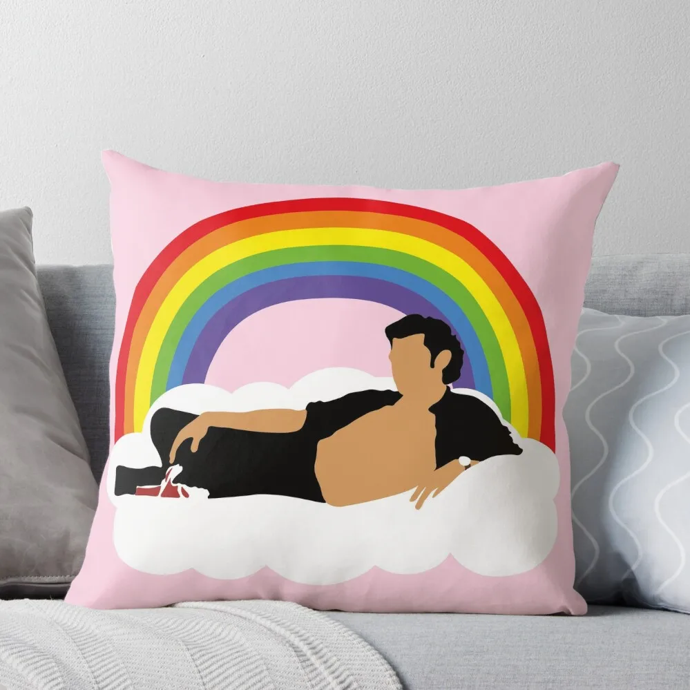 

Jeff Goldblum On A Rainbow Cloud Throw Pillow Pillow Cases Decorative Cushion Cover Luxury