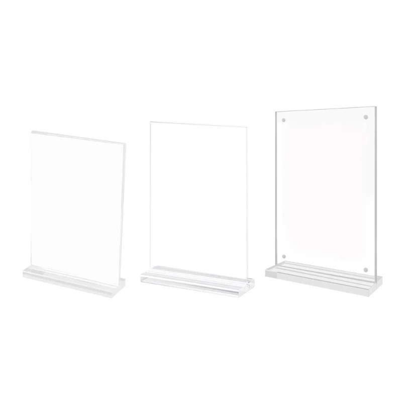 

Tabletop Display Stand Acrylic Sign Holders T-Shape Table Menu Display Stand