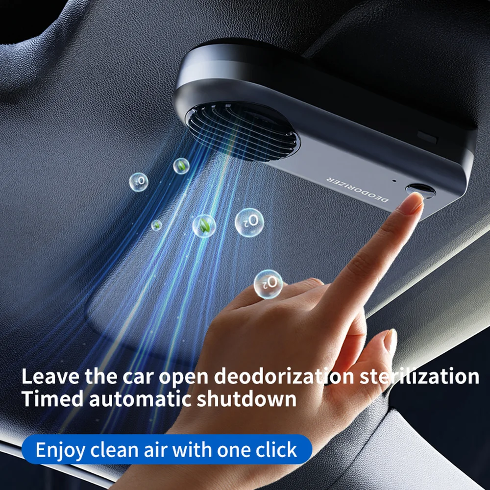 Mini Air Purifier for Home Car Interior Ozone Deodorizer USB Rechargeable Formaldehyde Smoke Odor Remover PM2.5Portable Purifier
