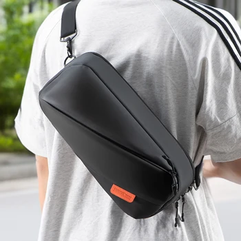 Carrying Case PU Leather Portable Storage Bag Crossbody Shoulder Chest Pouch Travel Bag for Steam Deck OLED/ROG Ally X/PS Portal 1