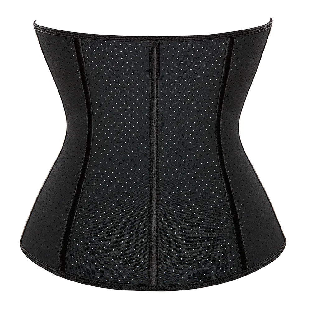 Women 9 Steel Bone Waist Trainer Latex Underbust Corset Modeling Strap