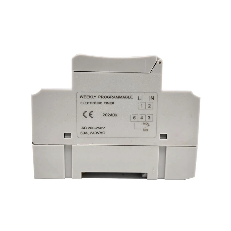 New Type Din Rail 2 Wire Weekly Seven Days Programmable Digital TIME SWITCH Relay Timer Control AC THC 15A 30A 220V 12V
