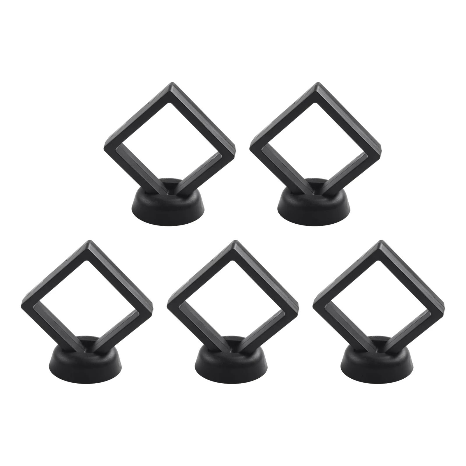 

5/10pcs 3D Floating Picture Frame Shadow Box Jewelry Display Stand Ring Pendant Holder Protect Jewellery Stone Presentation Case