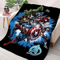 6 Size Marvel Avengers Blanket Sofa Bed Cover Four Season Soft Fluffy Quilt Blanket Flannel Throw Outdoor Leisure Nap Trip Gifts 1