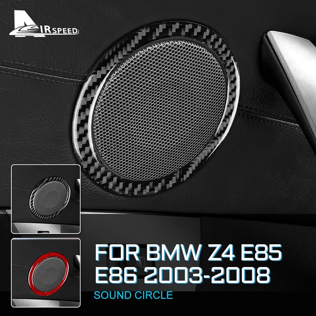 Echte Kohle faser Autotür Audio Lautsprecher Rahmen Rin sticker für BMW Z4  E85 E86 2014-2018 Roadster Innen verkleidung Zubehör - AliExpress
