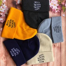 

Autumn Winter Warm Knitted Beanie Hat Ear-flapped Wool Caps Students Cute Warm Leisure Embroidery Winter Head Hood Accessories