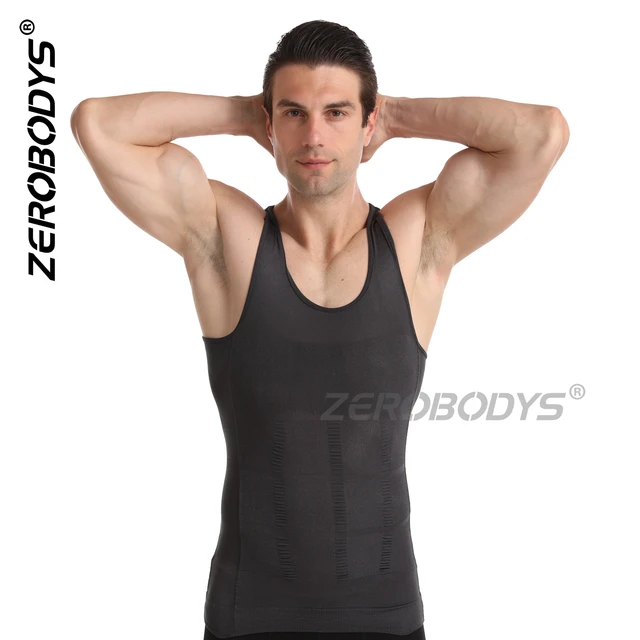 Tank top bodybuilding aglutinante abdominal para homem compressão