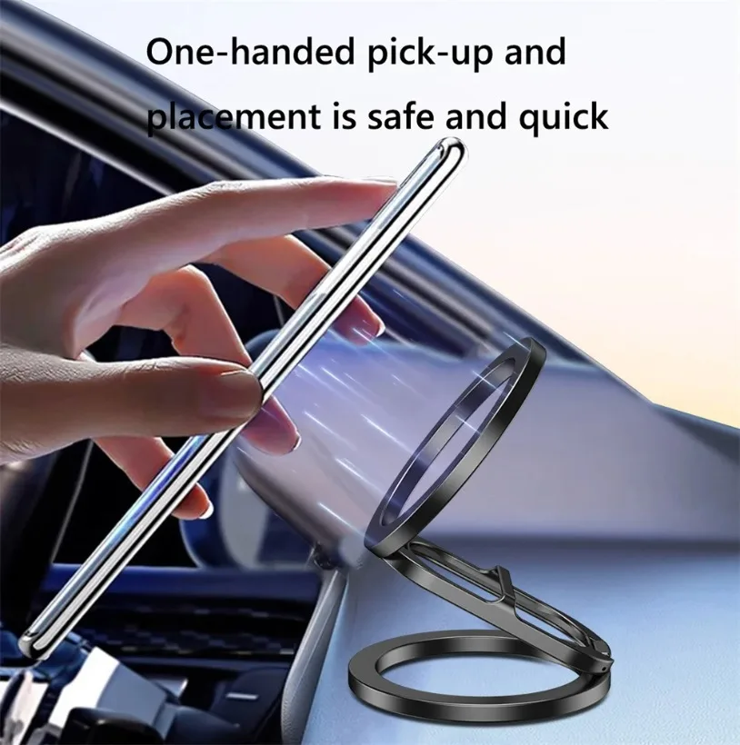 Magnetic Double Sided Phone Stand Phone Ring Holder Kickstand Magnet Grip For Magsafe iPhone 17 16 15 14 Android Gym Car Holder