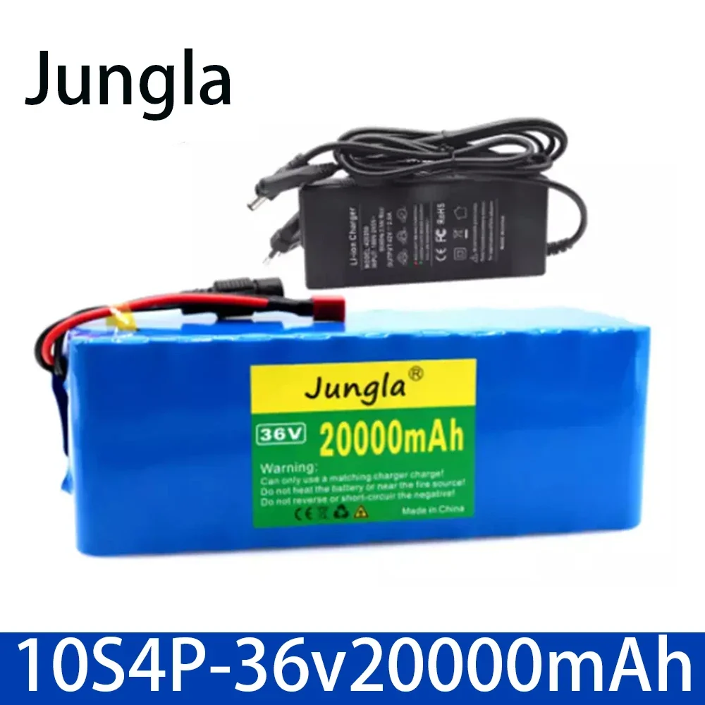 

36V Batterij 10S4P 36V 20Ah Batterij 500W High Power Batterij 20000Mah Ebike Elektrische Fiets Lader Bms + 42V2A Charger