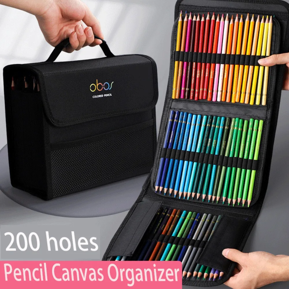 Stationery Organizer 48/72/120/150/200 Holes Pencils Bag High Quality Stationery Large Capacity Pouch Multipurpose Pen Case Student