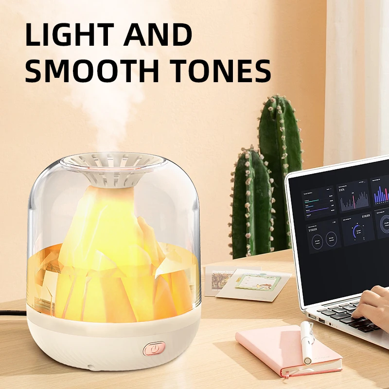 Creative 900ml Volcano Spray humidifier Large Capacity Essential Oils Diffuser Flame  humidifier Home Intelligent Atomizer Table 6