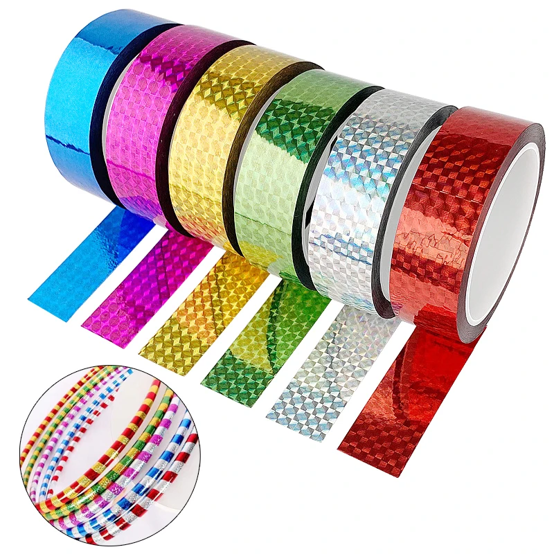 Rhythmic Gymnastics Ring Decoration Holographic Glitter Tape Artistic Hoops Stick Stickers 30M