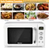 Retro Countertop Microwave Oven, 0.9Cu.ft, 900W Microwave Oven, with 5 Micro Power, Defrost & Auto Cooking Function, LED Display 4