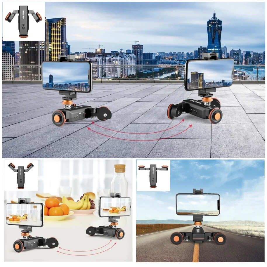 YELANGU L4X Motorize Slider Rechargeable Camera Dolly Slider Rail for DSLR Camera Camcorder Gopro Smartphone Track
