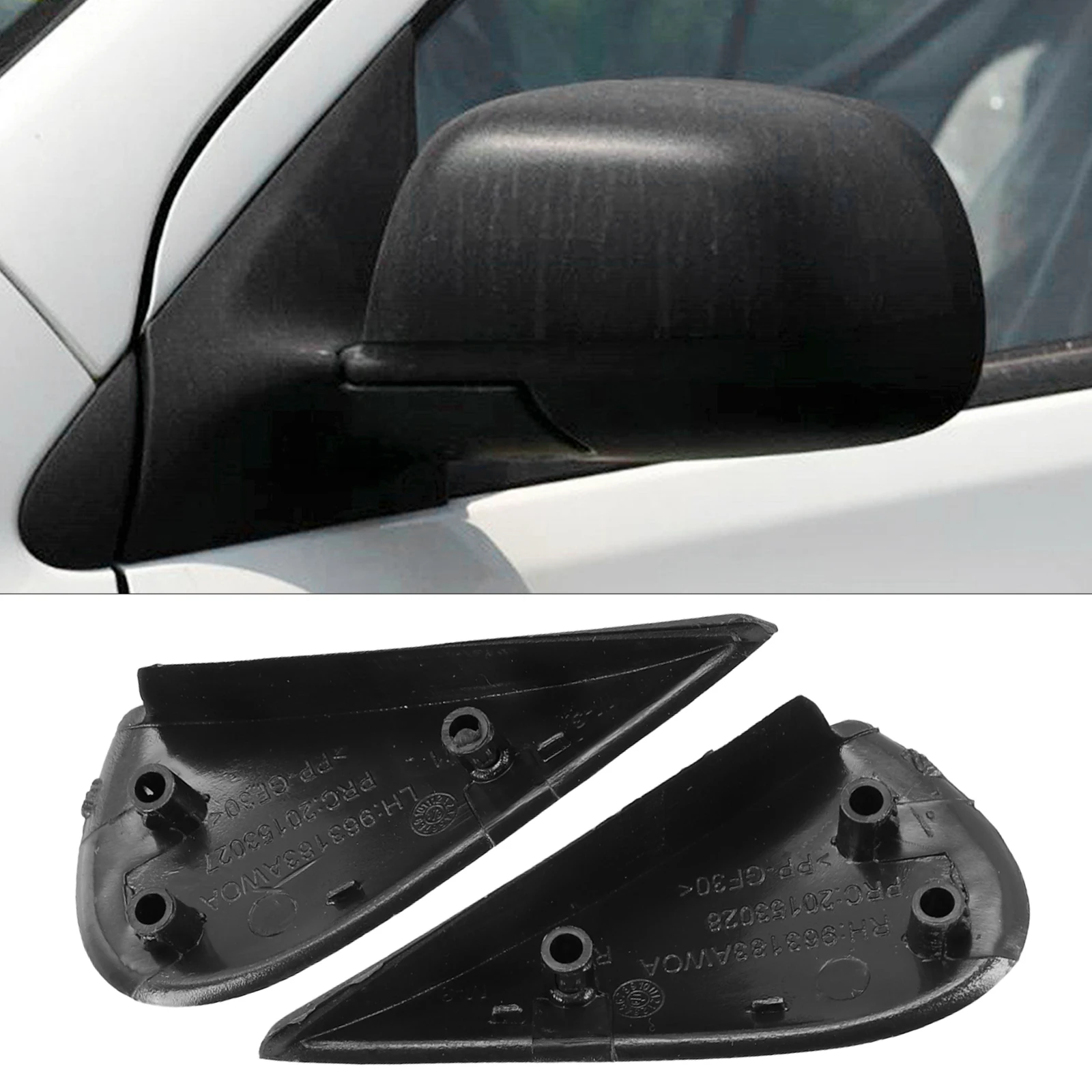 

Pair of Car Side Mirror Corner Triangle Fender Cover Trim for Nissan Versa 201219 Modification for Versa